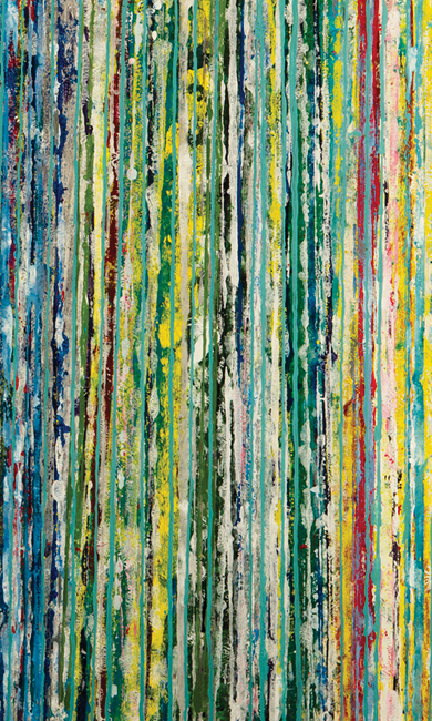 Detail of “Summer Rainbow Revisited #4” by Freddie Styles