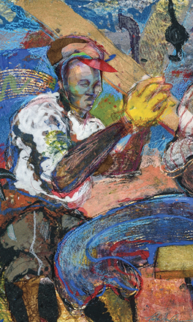 Detail of “Moving Wood” artwork by Preston Sampson