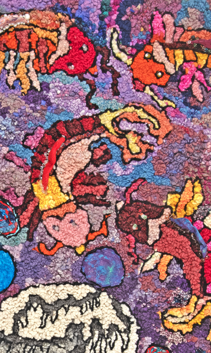 Detail of “Poseidon” artwork by Judith Kornett.