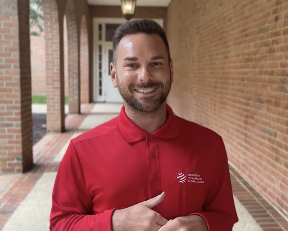 Video thumbnail image of UMGC admissions director Matthew Munyan-Penney