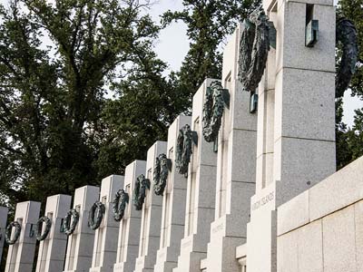 The World War II Memorial in Washington, DC.