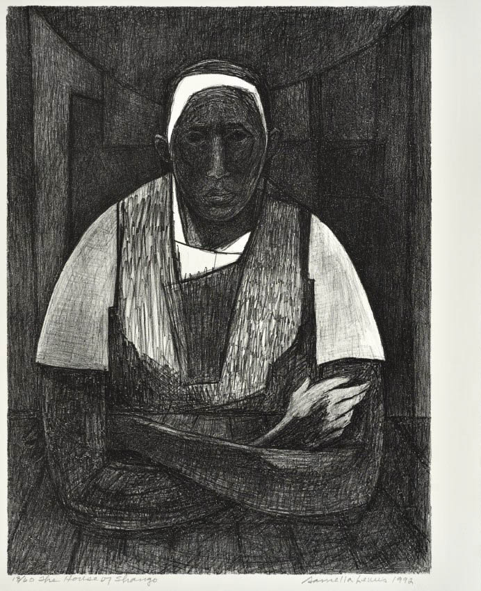 Artwork depicting a person with arms crossed.