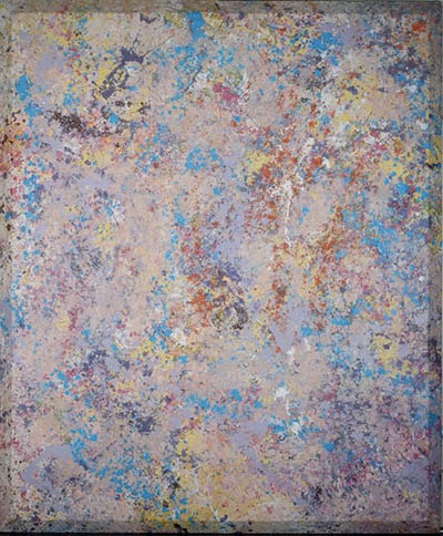An abstract painting depicting multiple colors.