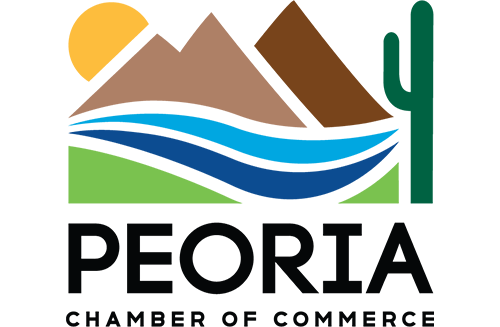 The Peoria Chamber of Commerce logo.