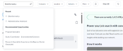 Searching for "Bioinformatics" in the search bar as an example