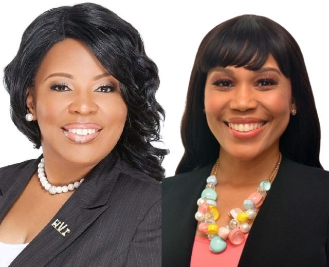 UMGC alumnae and nonprofit founders Ginger Miller, President & CEO of The Women Veterans Interactive Foundation and Dr. Qyana M. Stewart of GlobalForce for Girls