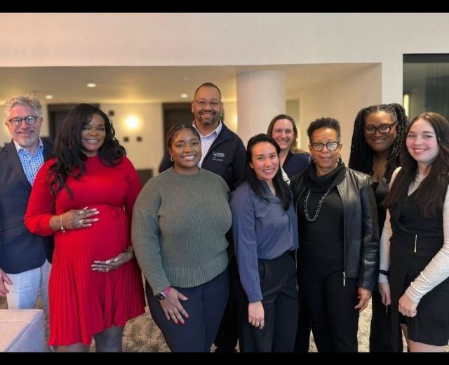 UMGC doctoral candidates convene for their cohort’s final residency in February 2026 in Arlington, Virginia. The group is about 25 people. 