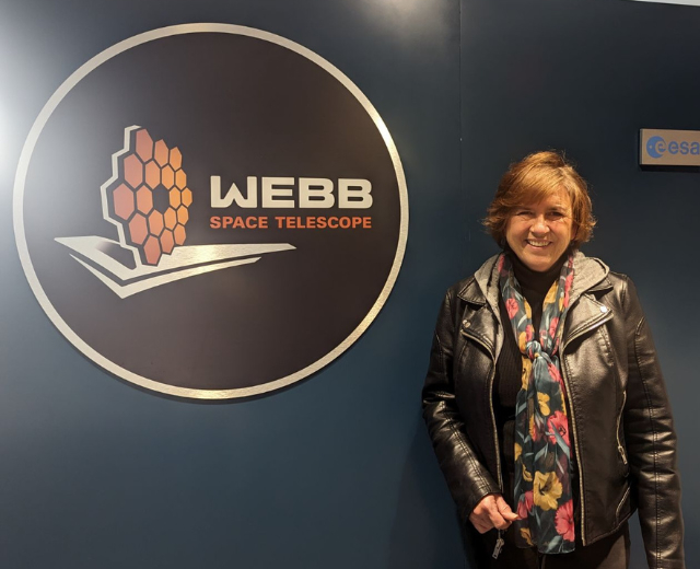 Bonnie Seaton at the Webb Telescope center at NASA