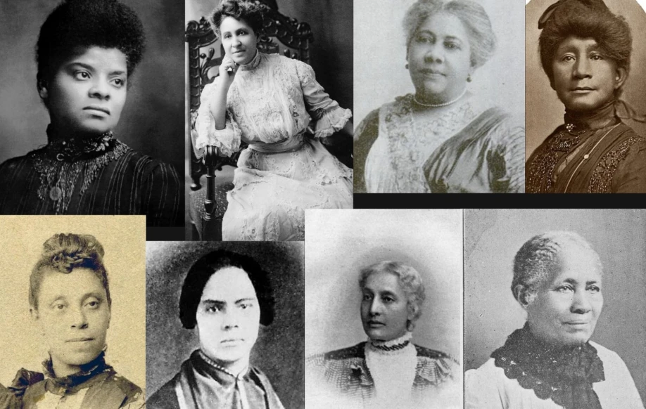 A montage of black women suffragists.