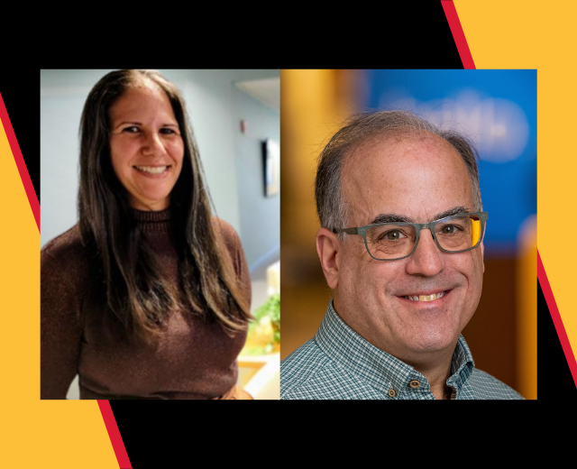 Headshots of Lauren Segura and Barry Sugarman