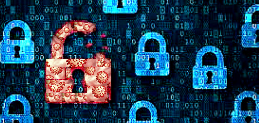 A series of padlock icons, with one broken.