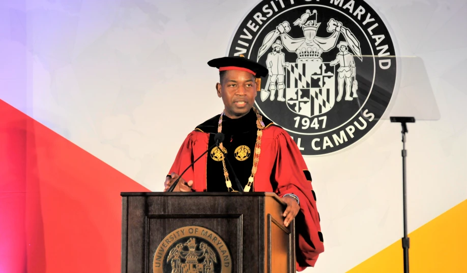 Doctor Fowler speaking at his inauguration