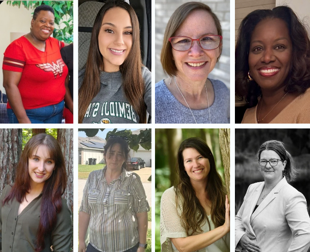 Collage: Eight individual photos of 2026 Pillars of Strength scholarship recipients (left to right, top: LaKeisha Bruku , Anessa DeGroat, Casey Fogle, Ashley Williams – bottom: Jamie Lafollette, Chevonne Karol, Jenna Malone, Elizabeth Snell)