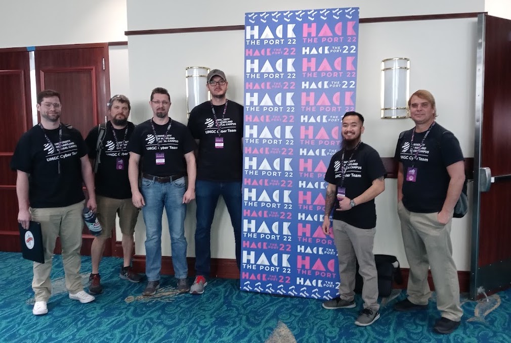 UMGC students at the Hack the Port cybersecurity competition.