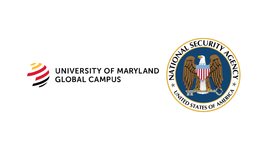 The NSA seal and UMGC Logo beside each other.