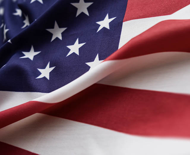 The American flag.