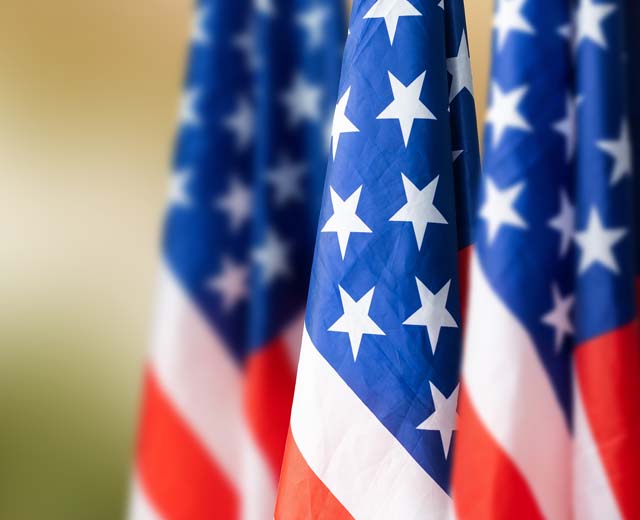 The American flag.