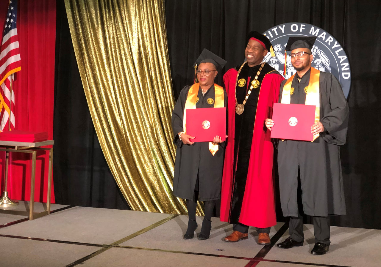 Mother and son duo, Carolyn and Immanuel Patton, received their diplomas together.