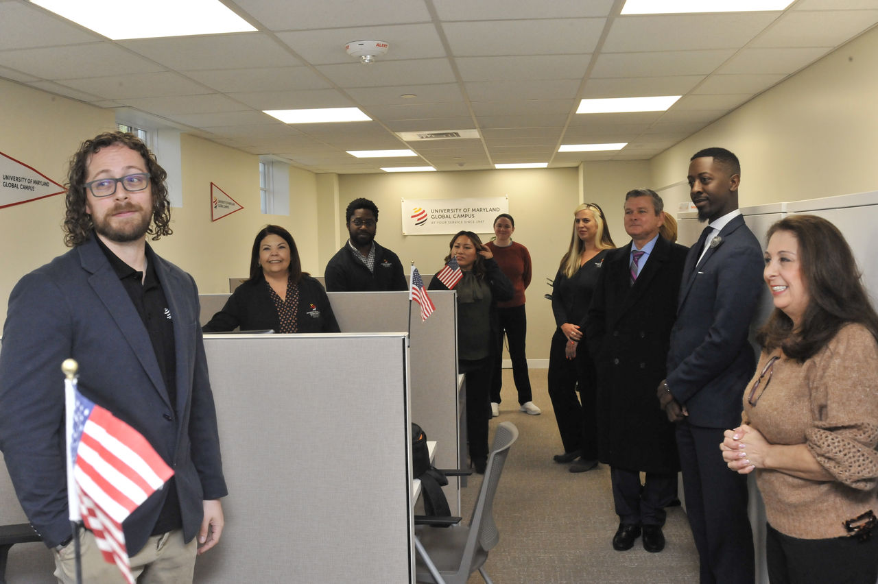 UMGC staff at Ft. Meade provided tours of their new space in the renovated Kuhn Hall.