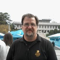 Author Cord Scott at the Demilitarized Zone in Korea