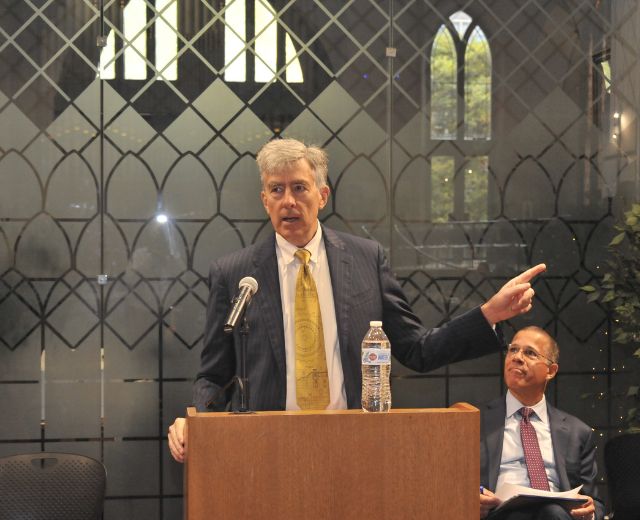 Chris Inglis speaks at a meeting of the Maryland Cybersecurity Council.