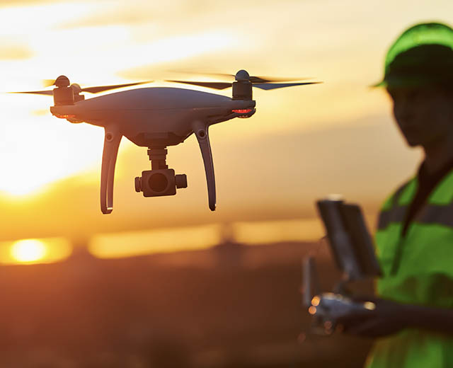Person flying a drone